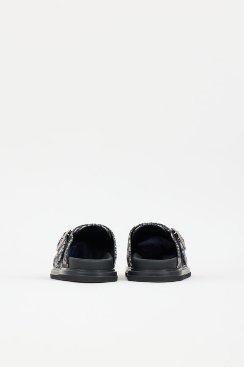 Dior Oblique Jacquard Aqua Mule