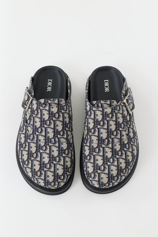 Dior Oblique Jacquard Aqua Mule