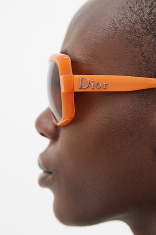 Dior Orange 60s 050D8 Oversized Sunglasses