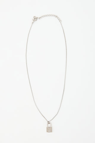 Dior Padlock Logo Necklace