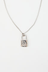 Dior Padlock Logo Necklace