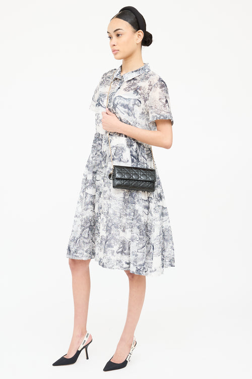 Dior Leather Lady Dior Wallet On Bag