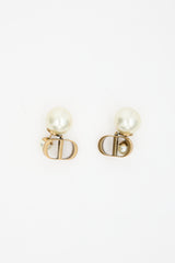 Dior Gold & Faux Pearl Tribales Earrings