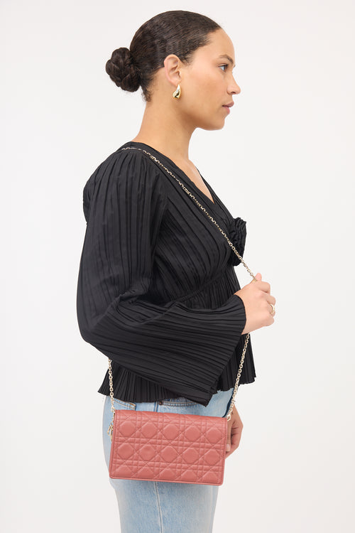 Dior 2022 Leather Lady Dior Pouch Bag