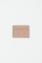 Dior Pink Cannage Leather Caro Freesia Cardholder
