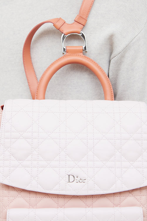 Dior Pink Cannage Quilt Stardust Backpack