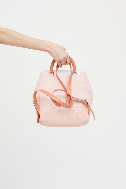 Dior Pink Cannage Quilt Stardust Backpack