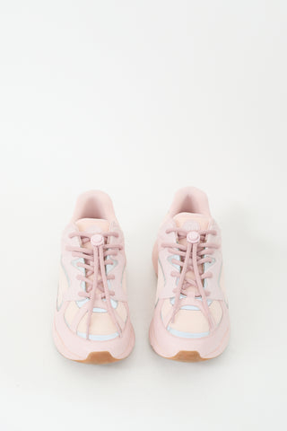 Dior Pink Leather & Mesh Cannage B24 Sneaker