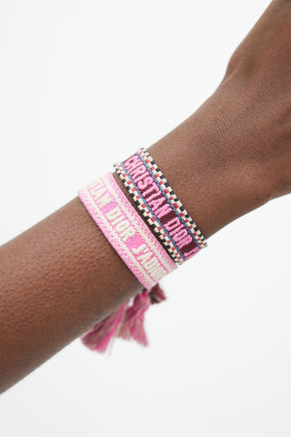 Dior Pink & Purple Woven J'Adior Bracelet Set