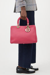 Dior Pink Leather Diorissimo Tote