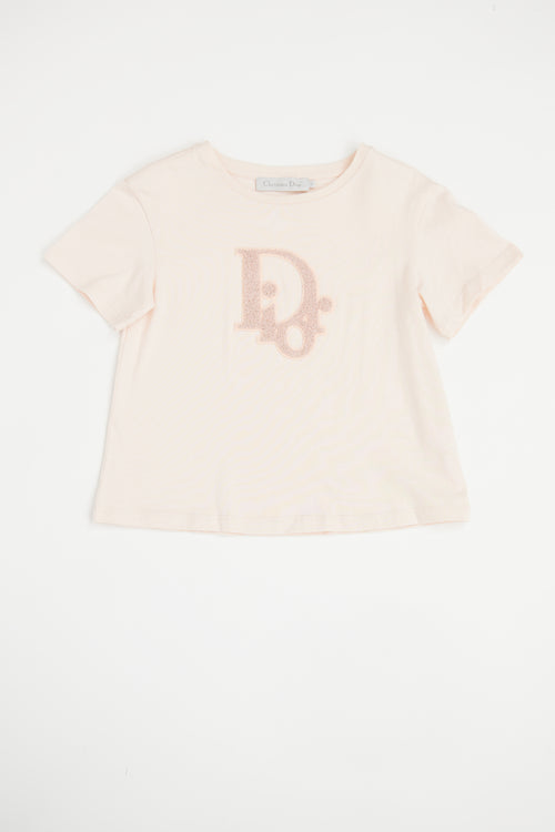 Dior Pink Terry Logo T-shirt