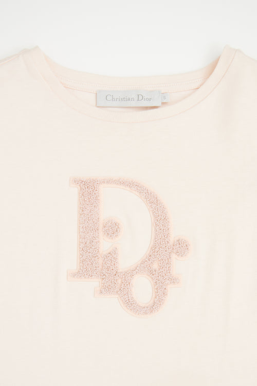 Dior Pink Terry Logo T-shirt