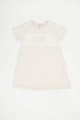 Dior Pink & Cream Velvet Stripe Dress