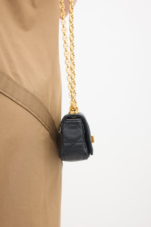 Dior Quilted Leather Micro Caro Bag