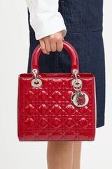 Dior 2012 Patent Medium Lady Dior  Bag