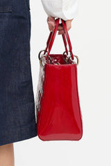 Dior 2012 Patent Medium Lady Dior  Bag