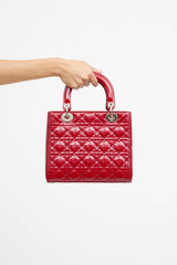 Dior 2012 Patent Medium Lady Dior  Bag