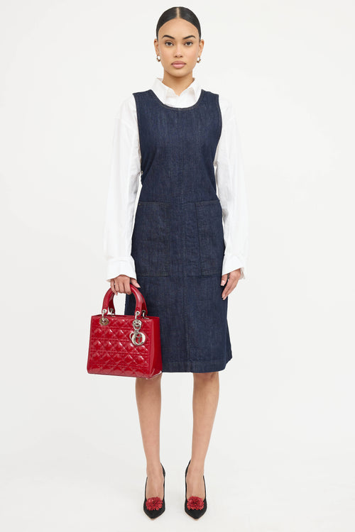 Dior 2012 Patent Medium Lady Dior  Bag