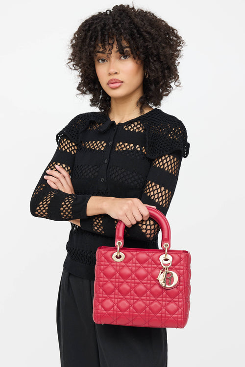 Dior 2020 Lady Dior Medium Leather Bag