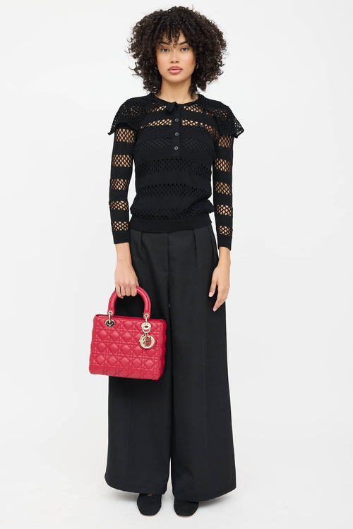 Dior 2020 Lady Dior Medium Leather Bag