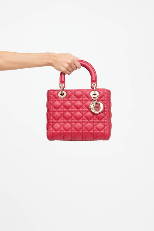 Dior 2020 Lady Dior Medium Leather Bag