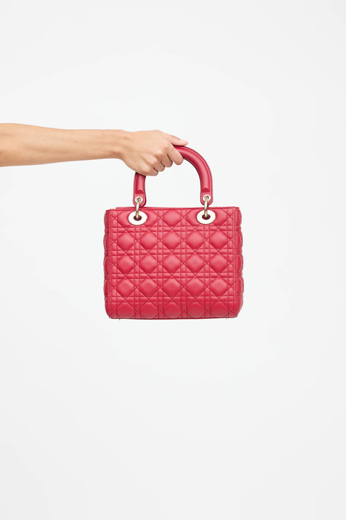 Dior 2020 Lady Dior Medium Leather Bag
