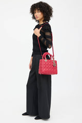 Dior 2020 Lady Dior Medium Leather Bag