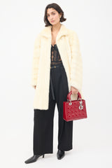 Dior 2012 Red Patent Leather Medium Lady Dior Bag