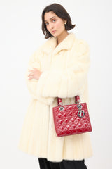 Dior 2012 Red Patent Leather Medium Lady Dior Bag