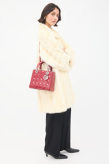 Dior 2012 Red Patent Leather Medium Lady Dior Bag