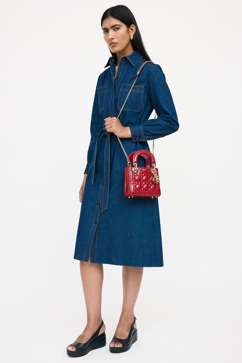 Dior 2019 Patent Mini Lady Dior Bag