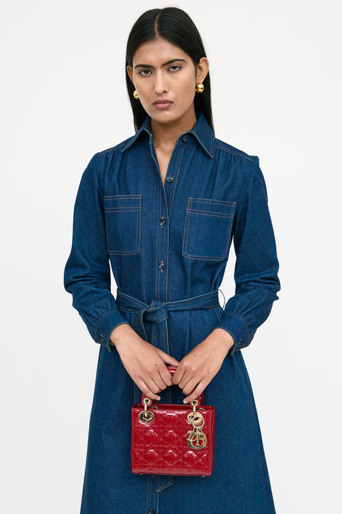 Dior 2019 Patent Mini Lady Dior Bag