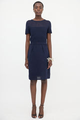 Dior Ribbed Short Sleeve Dress