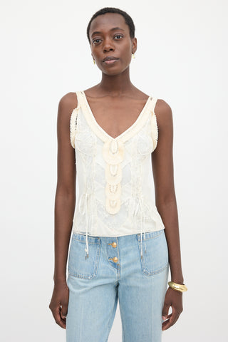 Dior SS 2006 Knit Lace Tank Top