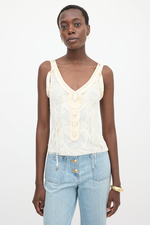 Dior SS 2006 Knit Lace Tank Top