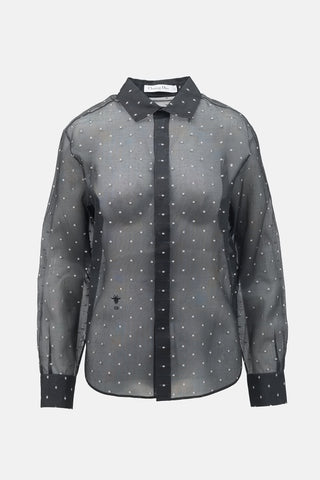 Dior Sheer Fil Coupé Shirt