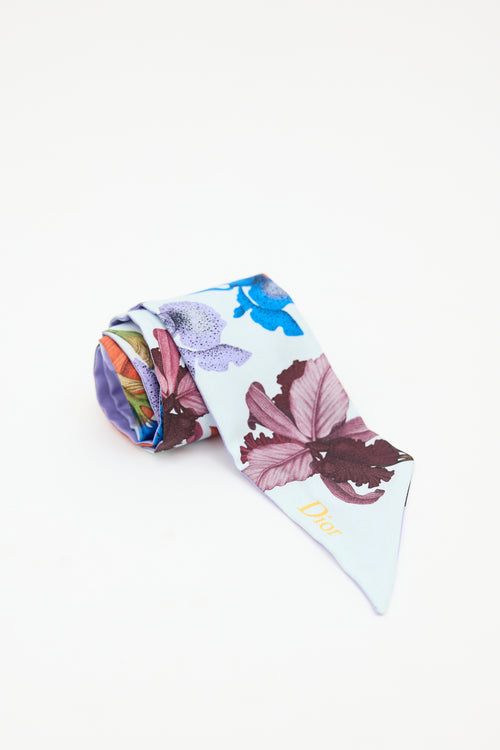 Dior Silk Floral Mitzah Twill Scarf