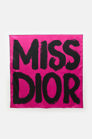 Dior Silk Miss Dior Graffiti Scarf