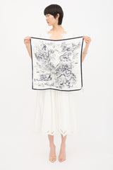 Dior Silk Toile De Jouy Scarf Visor