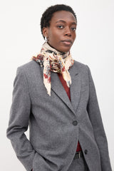 Dior Silk Tropical Print Scarf