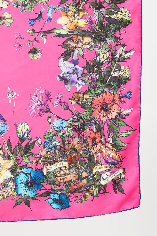 Dior Silk Floral Scarf