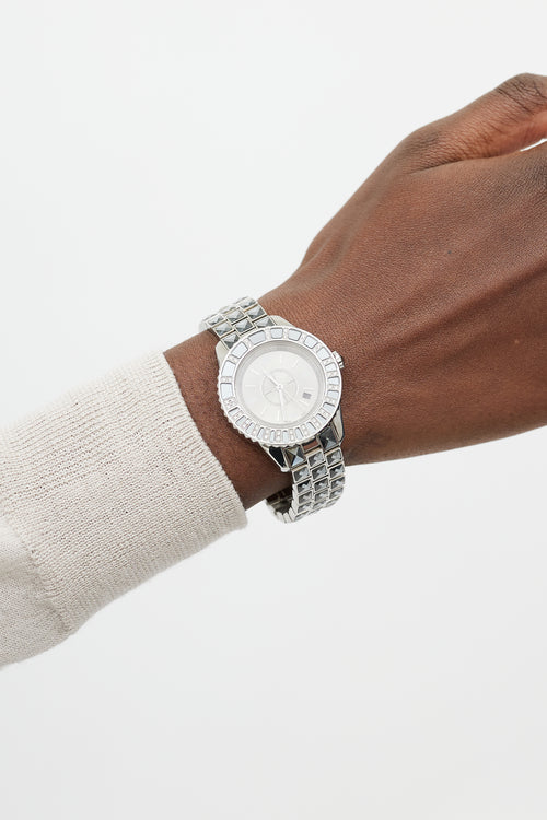 Dior Stainless Steel & Sapphire Christal Watch