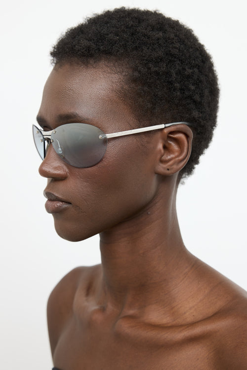 Dior YB714 Rimless Sunglasses