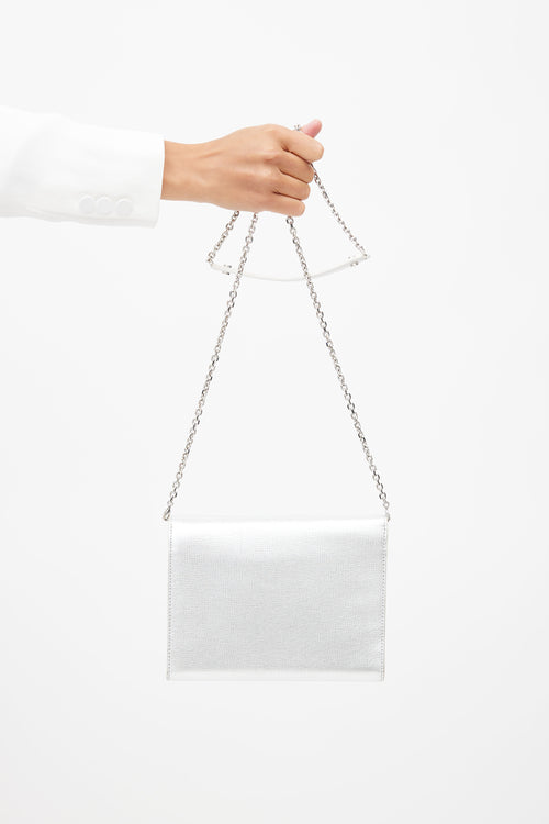 Dior Silver & White Diorever Shoulder Bag
