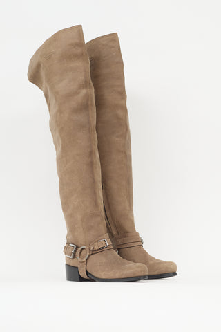 Dior Suede Harness Boot