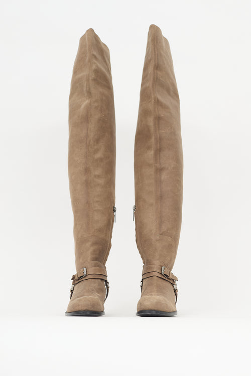 Dior Suede Harness Boot