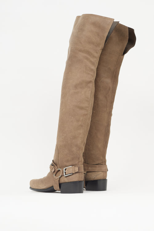 Dior Suede Harness Boot