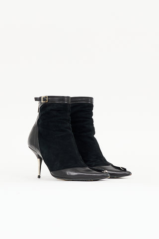 Dior Suede & Leather Embellished Boot