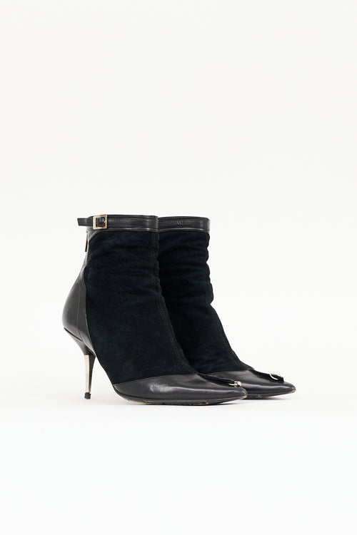 Dior Suede & Leather Embellished Boot