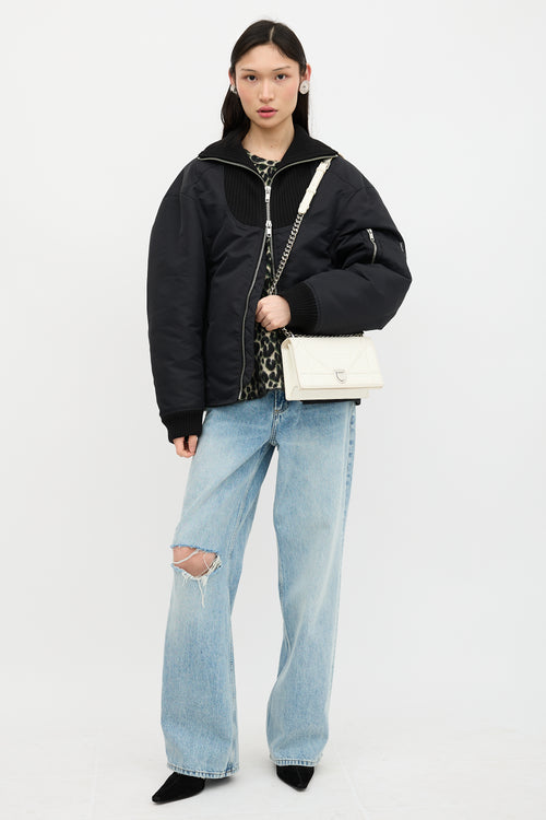 Dior Textured Patent Leather Diorama Bag